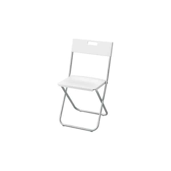 Chaise pliante blanche